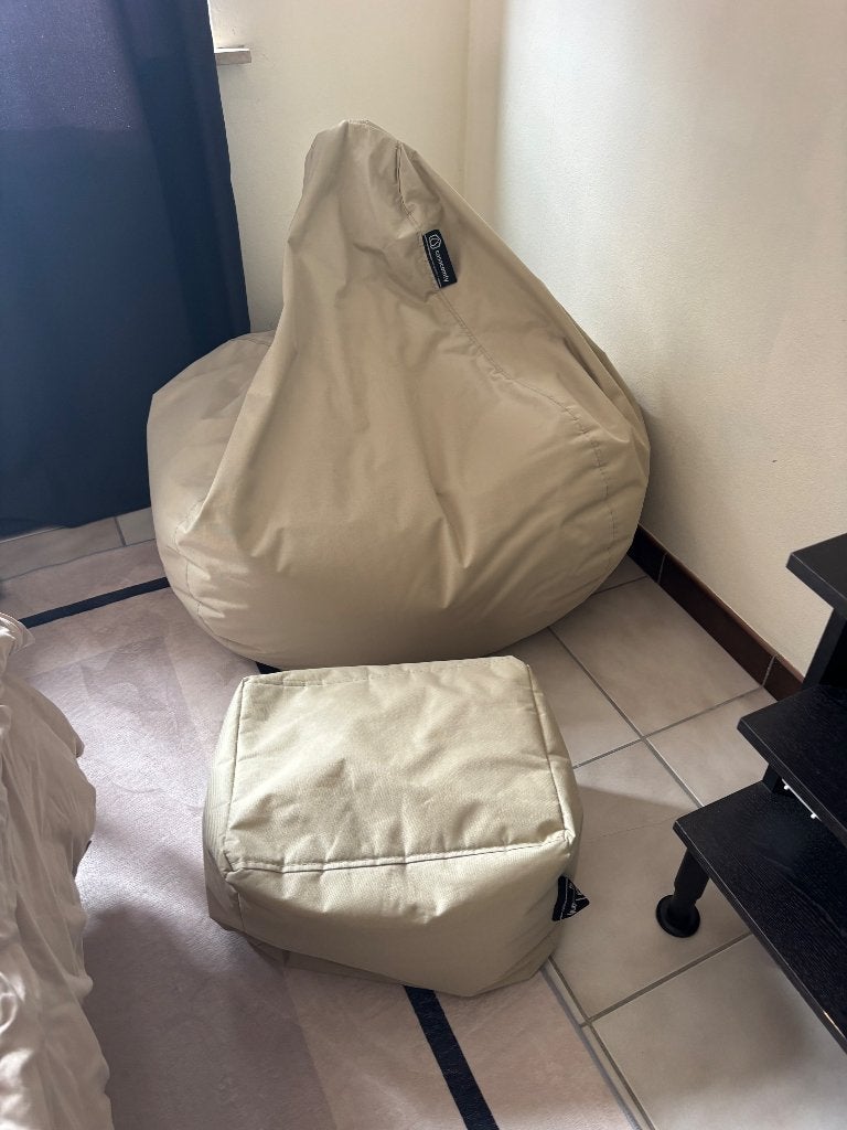 2-delige voetenbank voor binnen, Huis en Inrichting, Ophalen, Rond, 100 tot 125 cm, Zo goed als nieuw