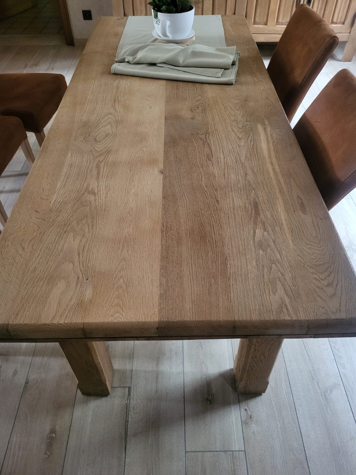 Table en chêne massif, Maison & Meubles, 150 à 200 cm, Cinq personnes ou plus, Comme neuf, Enlèvement