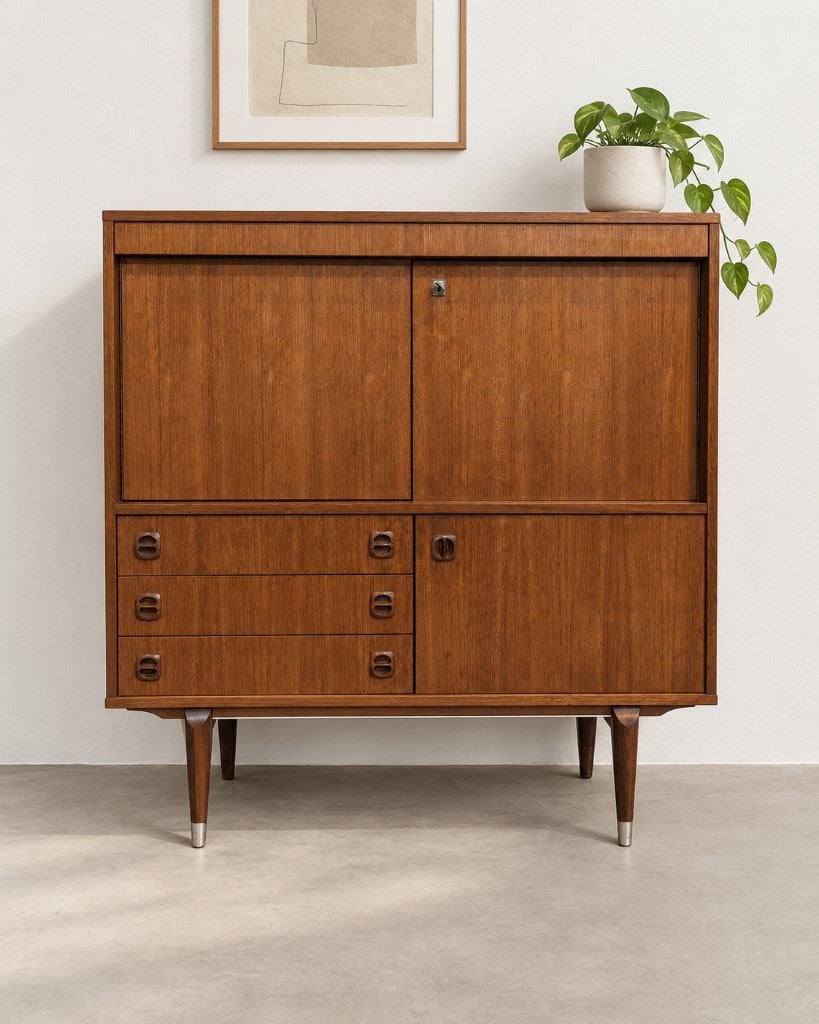 Highboard vintage scandinave en teck – Années 60, Enlèvement, Teck