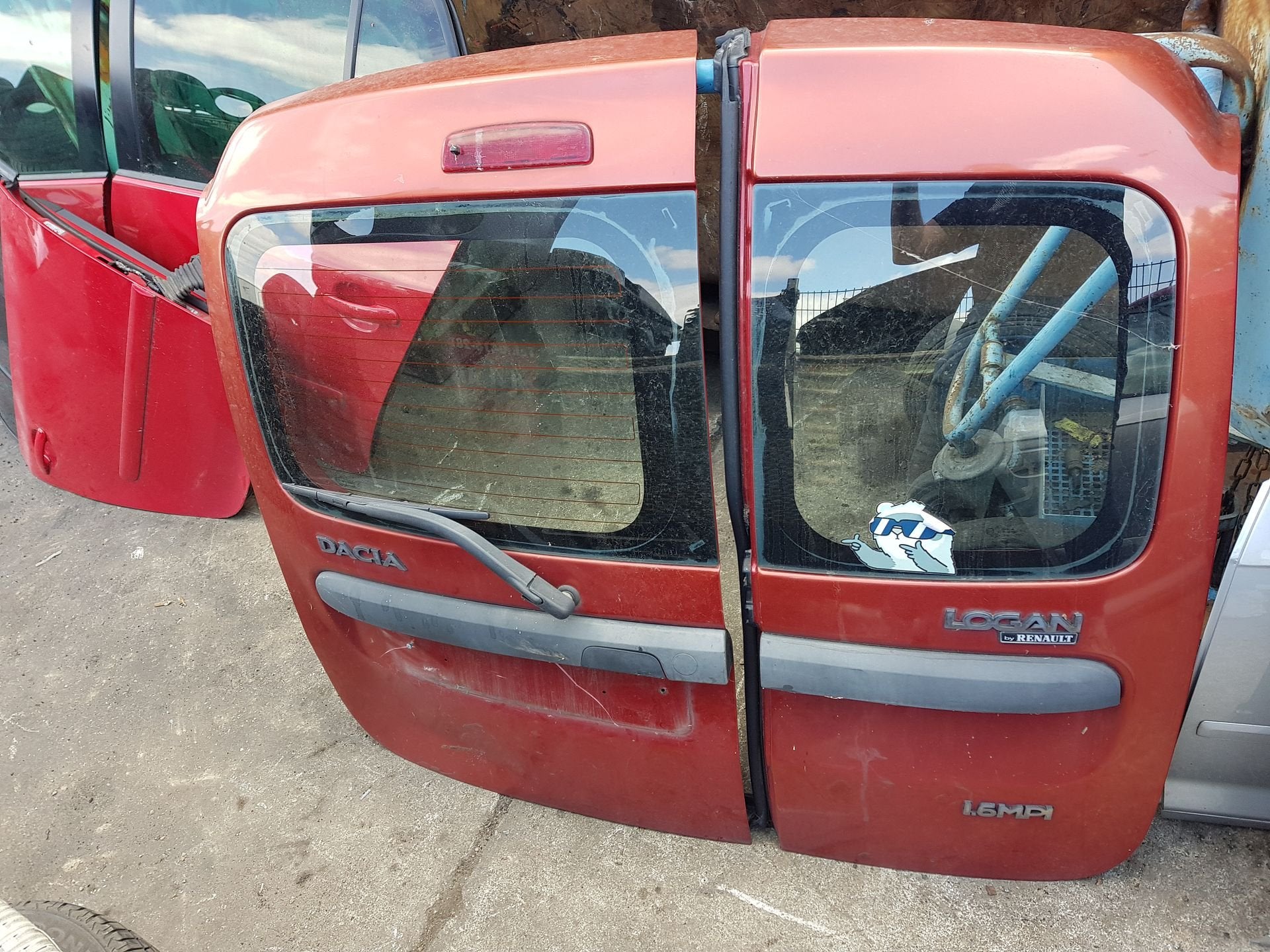 DACIA LOGAN ACHTER PORTIEREN BJ 2007, Dacia, Arrière, -, Haillon arrière