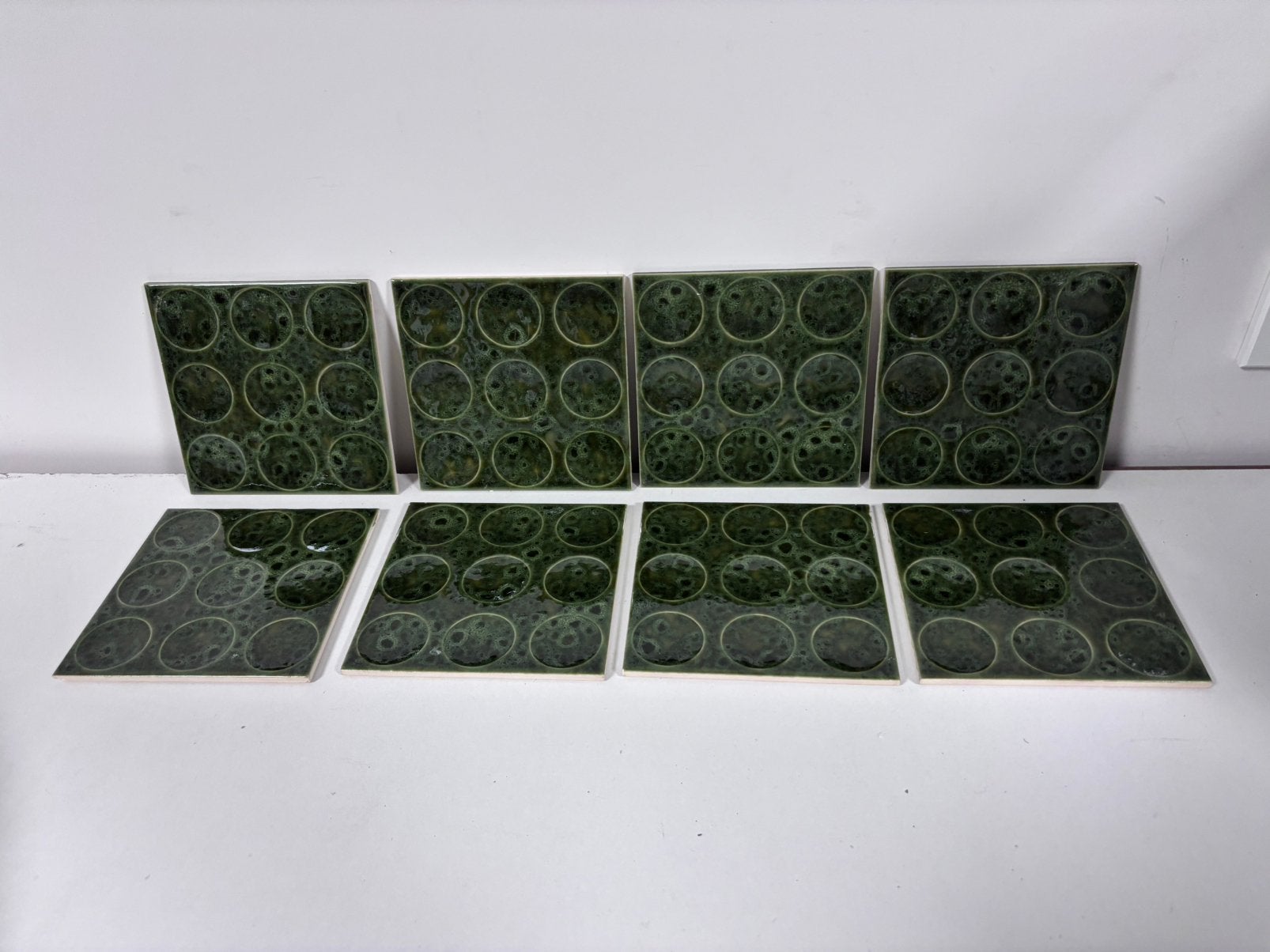 8 x Vintage groen Villeroy & Boch "Baltic" wandtegels 1970, Antiek en Kunst, Ophalen of Verzenden