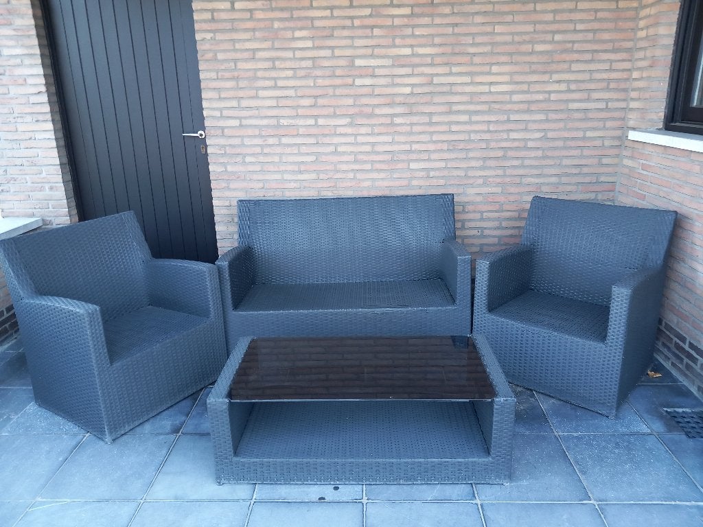 tuinset, Ophalen, Kunststof, Gebruikt, Bank
