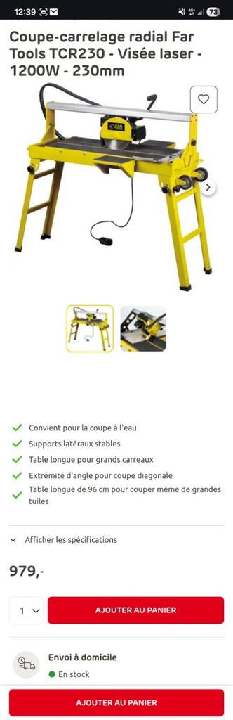 Coupe carrelage humide, Enlèvement