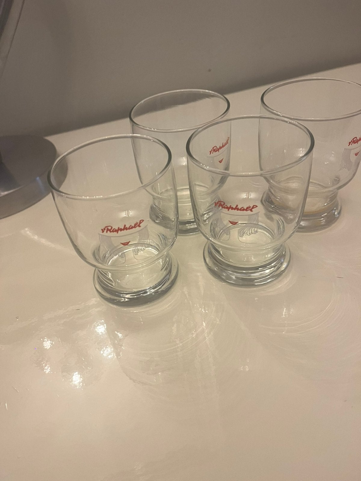 St Raphaël Lot de 4Verres  Quinquina Bar Bistrot, Enlèvement ou Envoi, Comme neuf
