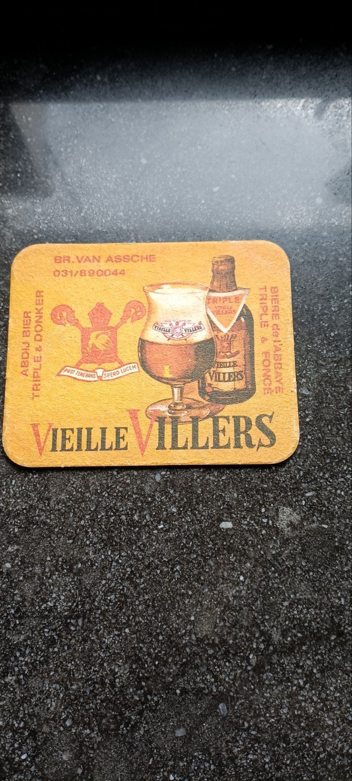 Oud bierviltje vieille villers oude br. Van Assche liezele, Verzamelen, Ophalen of Verzenden