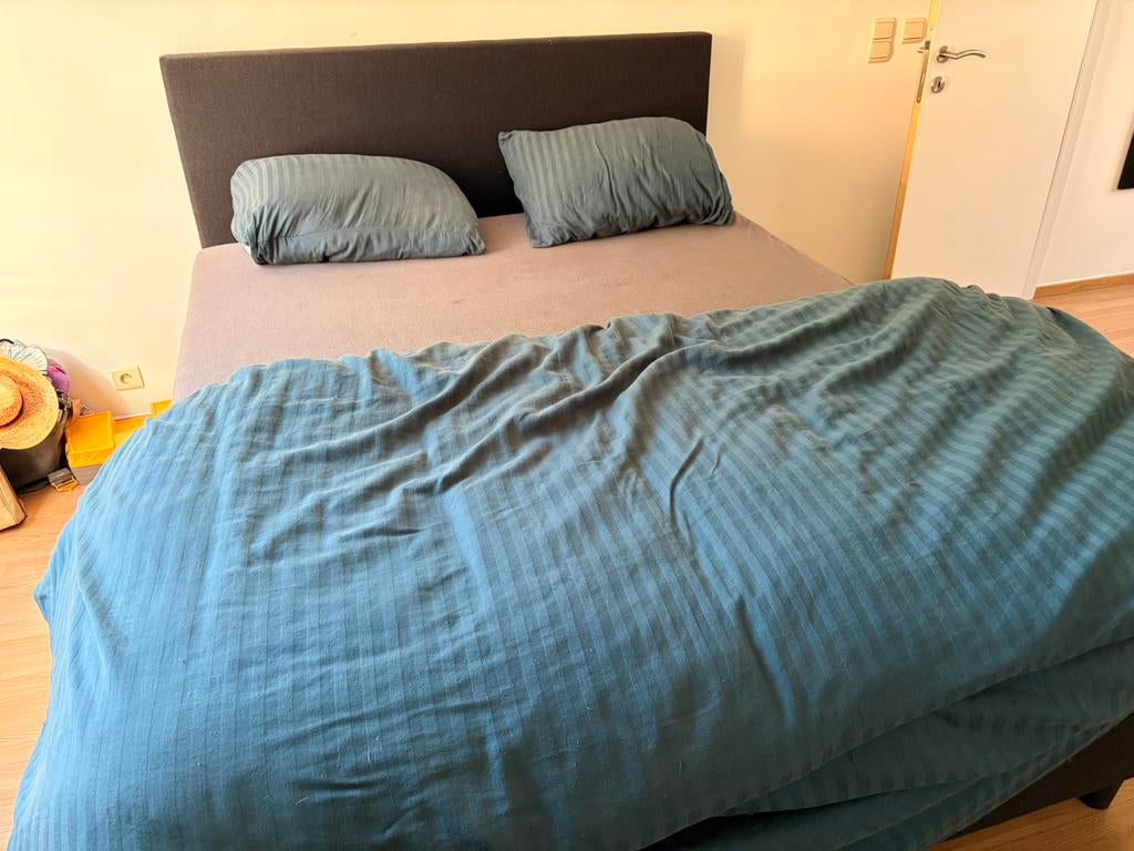 Box spring, Ophalen, 90 cm, Zwart, 200 cm