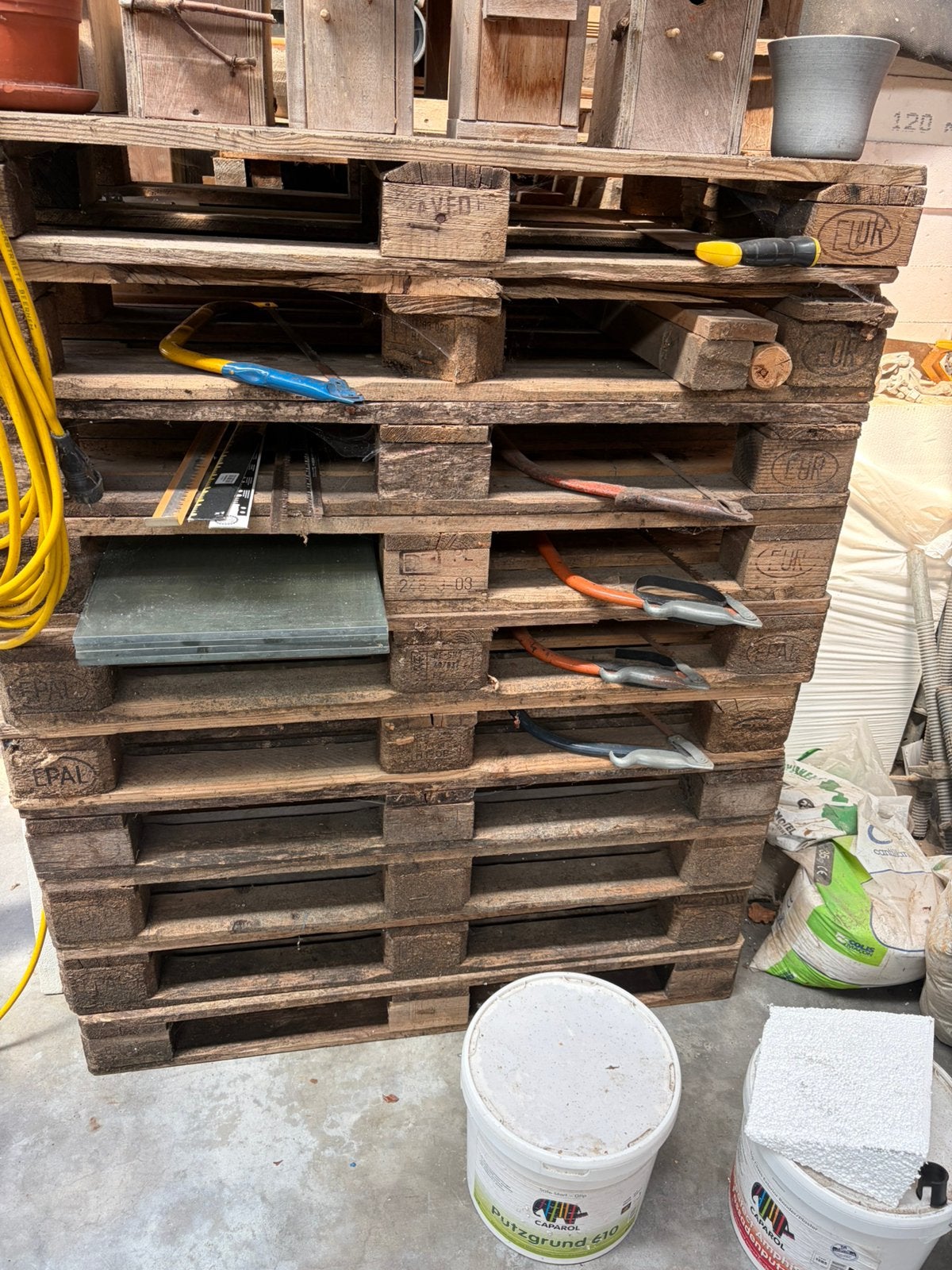 Europaletten, Doe-het-zelf en Bouw, Hout en Planken, Ophalen, Gebruikt