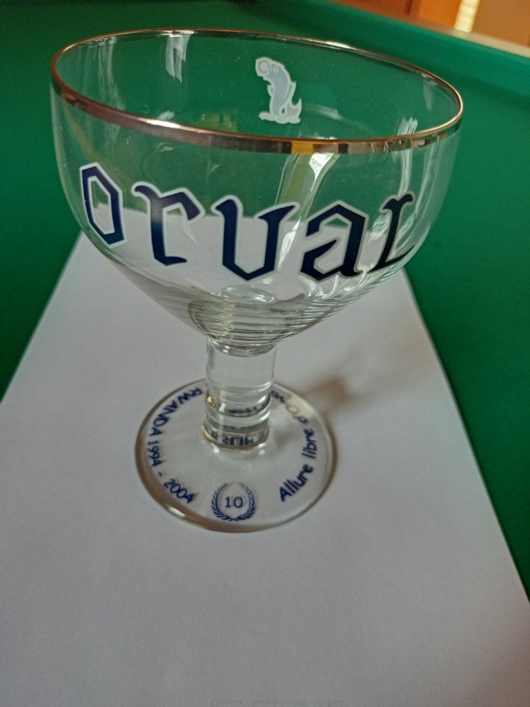 Verre Orval "Allure libre d'Orval pour le RWANDA", Enlèvement ou Envoi, Comme neuf, Verre ou Verres