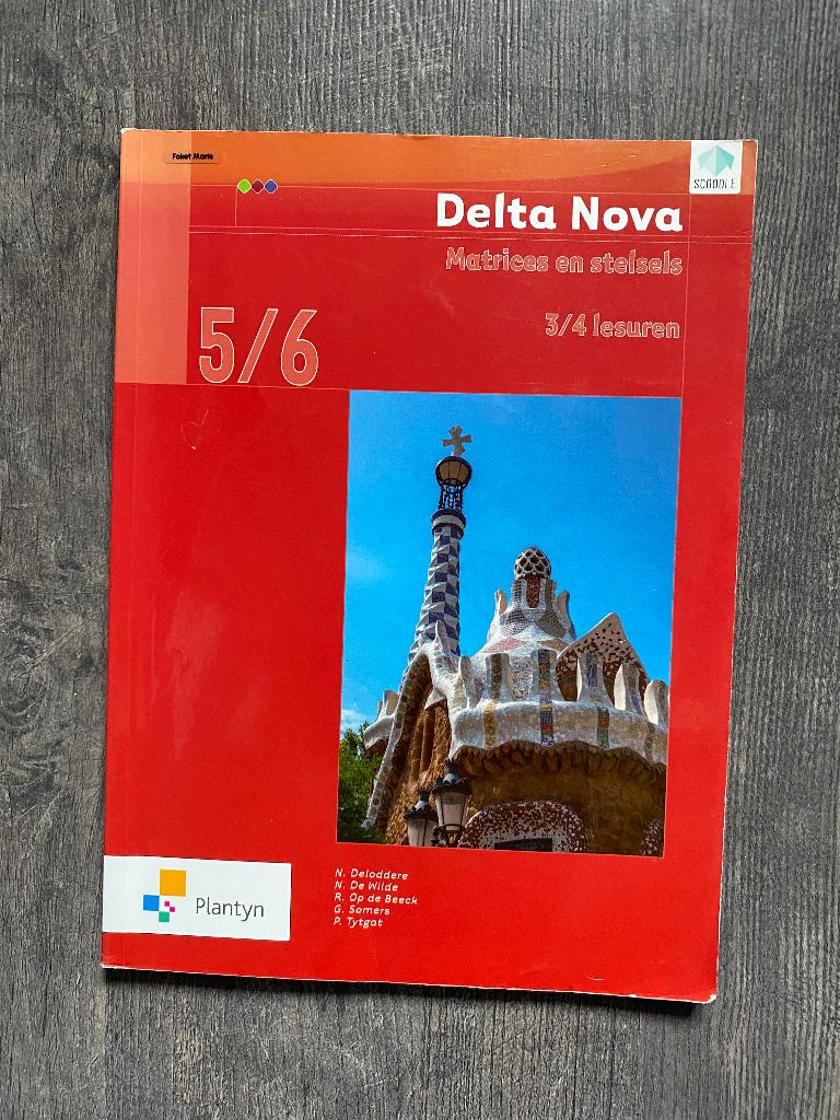 Wiskundeboeken 5/6 Delta Nova, Ophalen, ASO, Wiskunde A, Plantyn