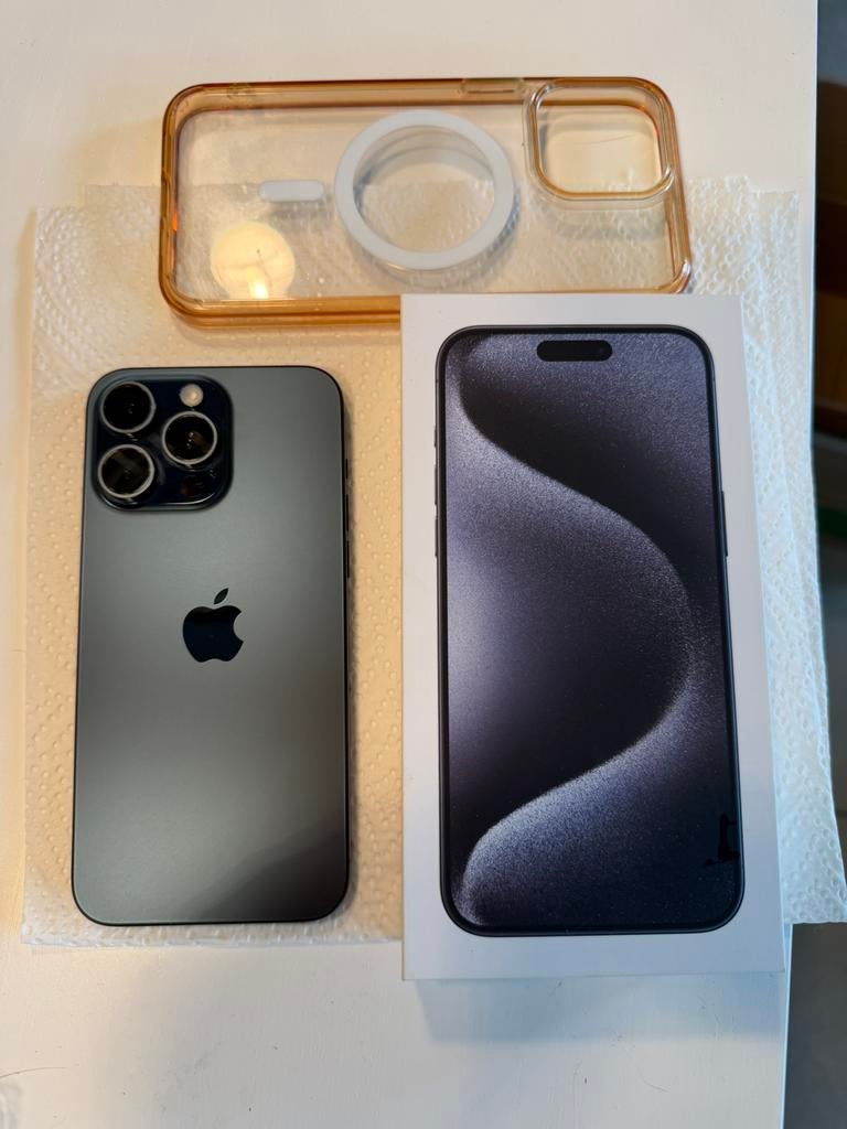 iPhone 15 pro max 256gb, Télécoms, Téléphonie mobile | Apple iPhone, 256 GB, IPhone 15, Gris, Utilisé