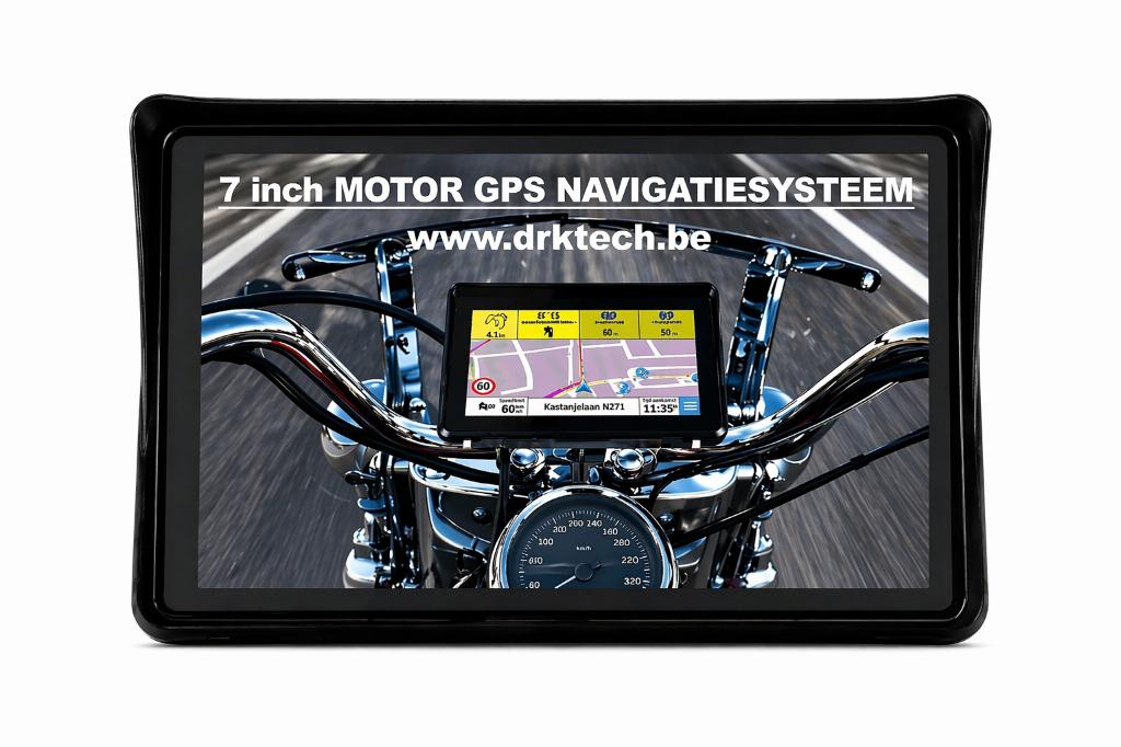 7” Waterdicht Motor GPS Navigatiesysteem EU Maps – DRK-700M, Motoren, Info@drktech.be, Oosterwennel 35 Genk, Nieuw, Ophalen of Verzenden