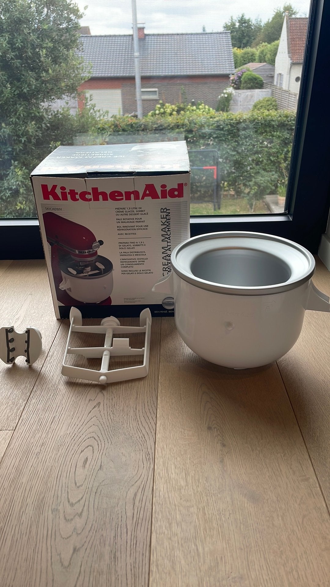 KitchenAid Roomijsbeker / Ice Cream Maker Attachment, Electroménager, Machines à glace, Utilisé, Élément de refroidissement, Enlèvement ou Envoi