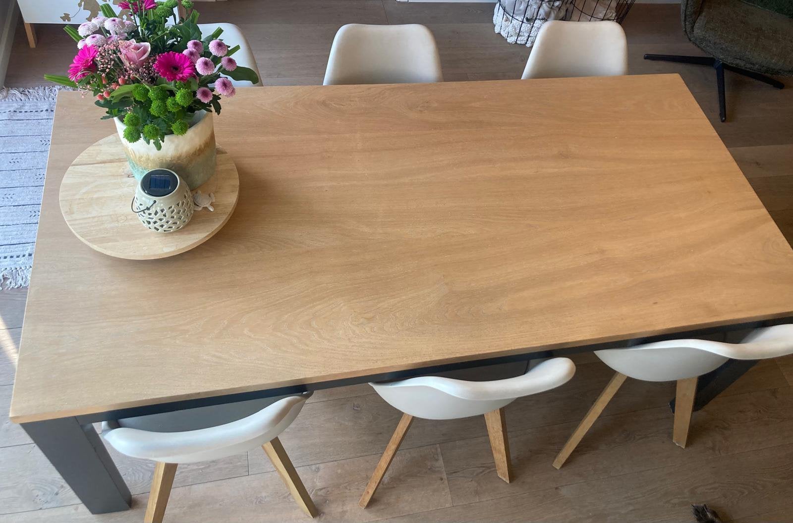 Tafel, Huis en Inrichting, Tafels | Eettafels, Ophalen, Gebruikt, Vijf personen of meer, Rechthoekig