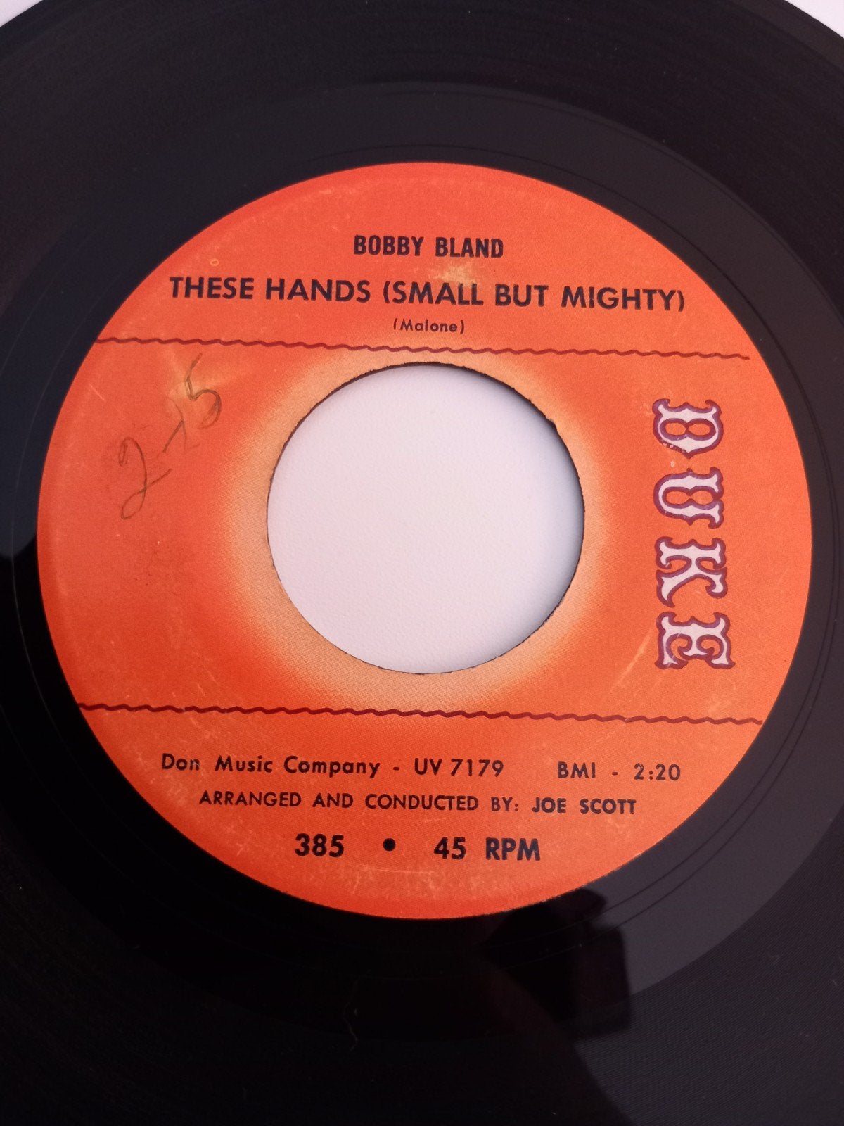 BOBBY BLAND. 1964  THESE HANDS ( SMALL BUT MIGHTY ) USA 45T