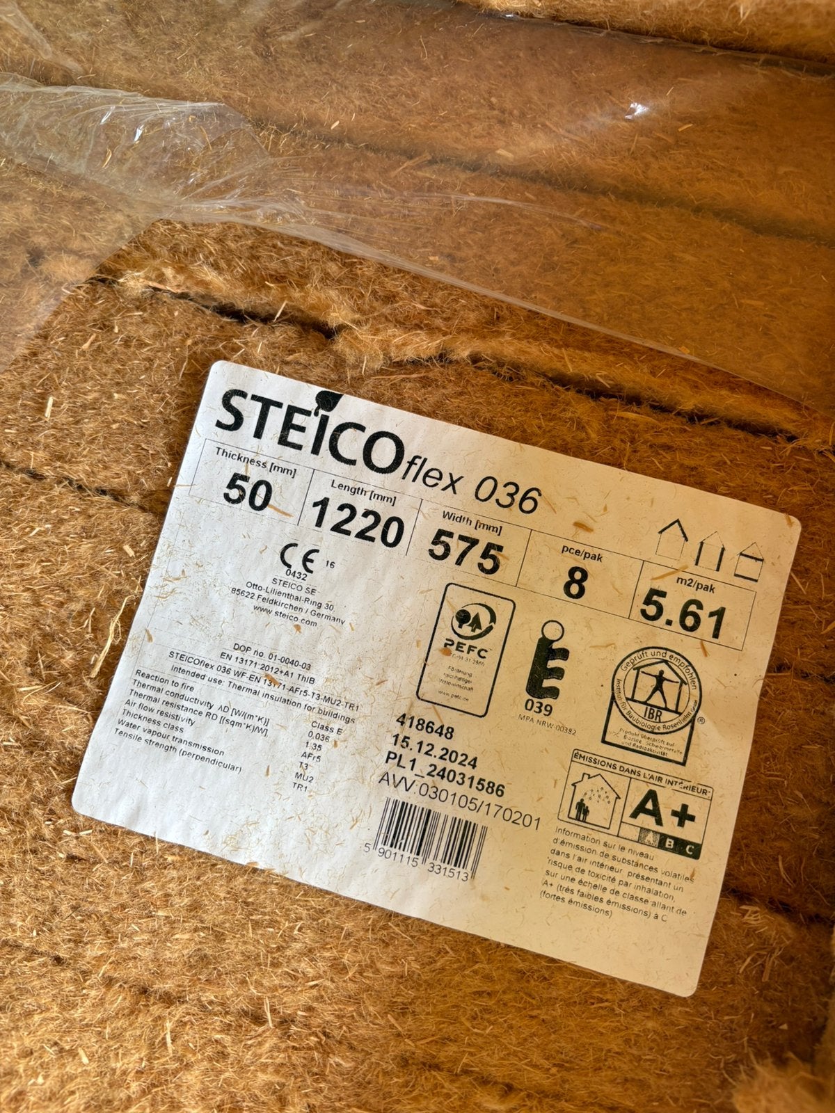 Isolatie Steico - nog 7 van de 8 in verpakking, Bricolage & Construction, Enlèvement, Comme neuf