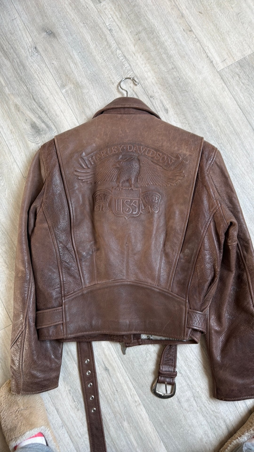 Lederen jas Harley Davidson, Kleding | Dames, Jassen | Zomer, Ophalen, Zo goed als nieuw