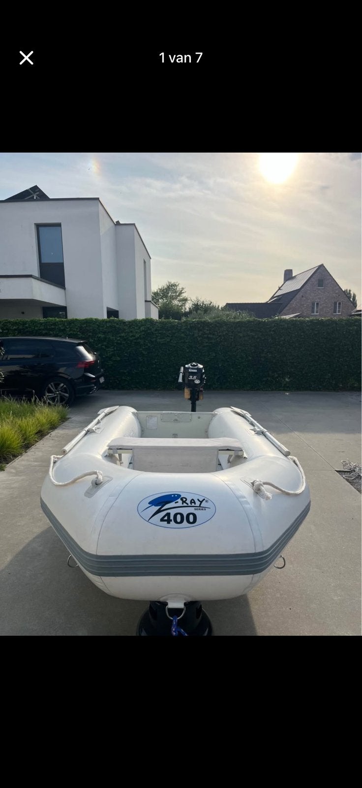 Rubberboot Z-Ray 400 + Mercury motor, Watersport en Boten, Ophalen, Zo goed als nieuw