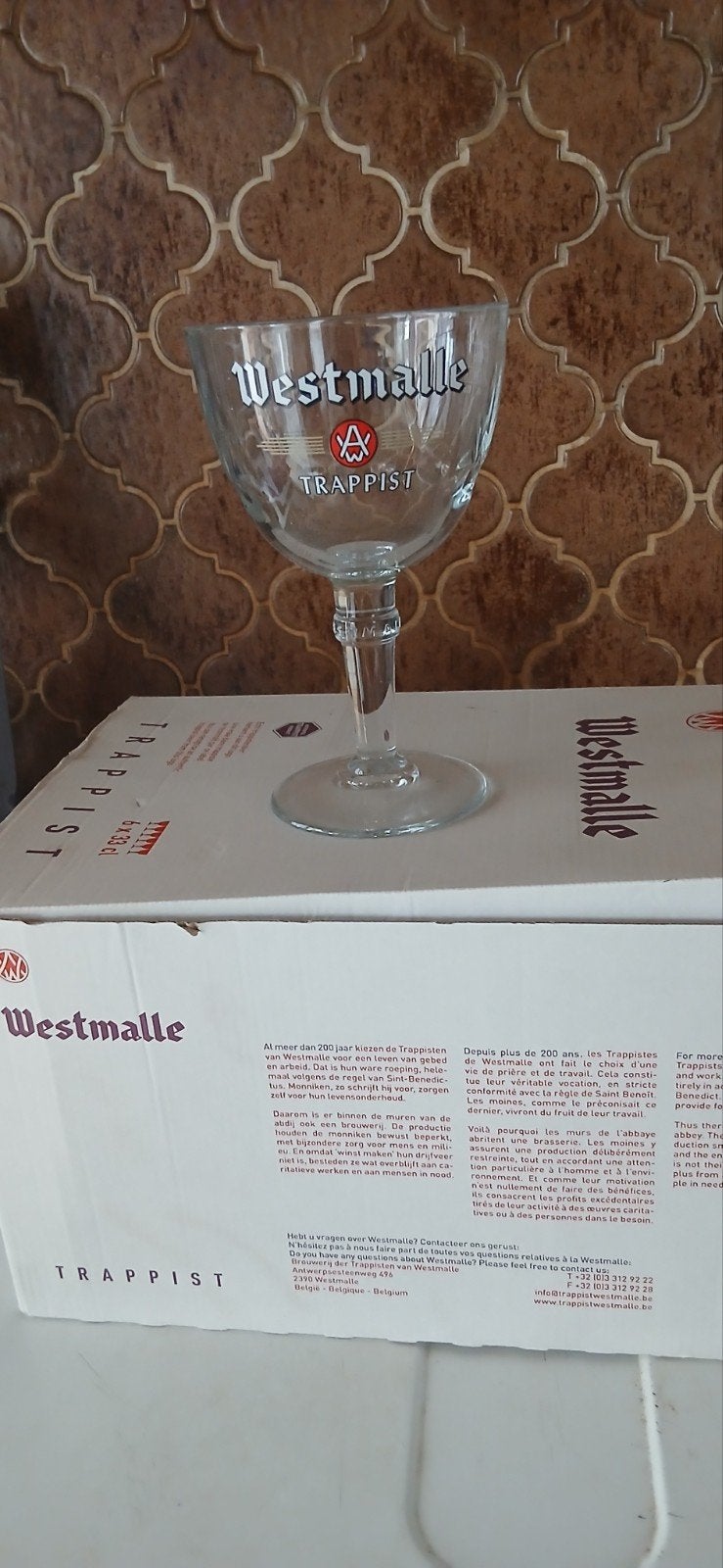 verre a westmalle, Enlèvement