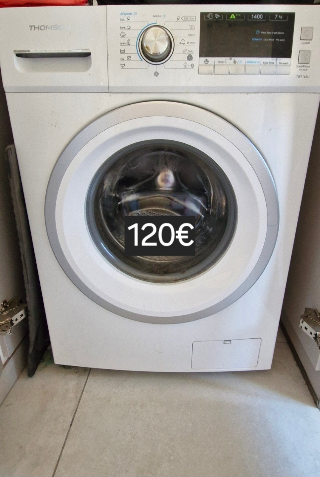 MACHINE À LAVER, 1200 à 1600 tours, 6 à 8 kg, Chargeur frontal, Enlèvement