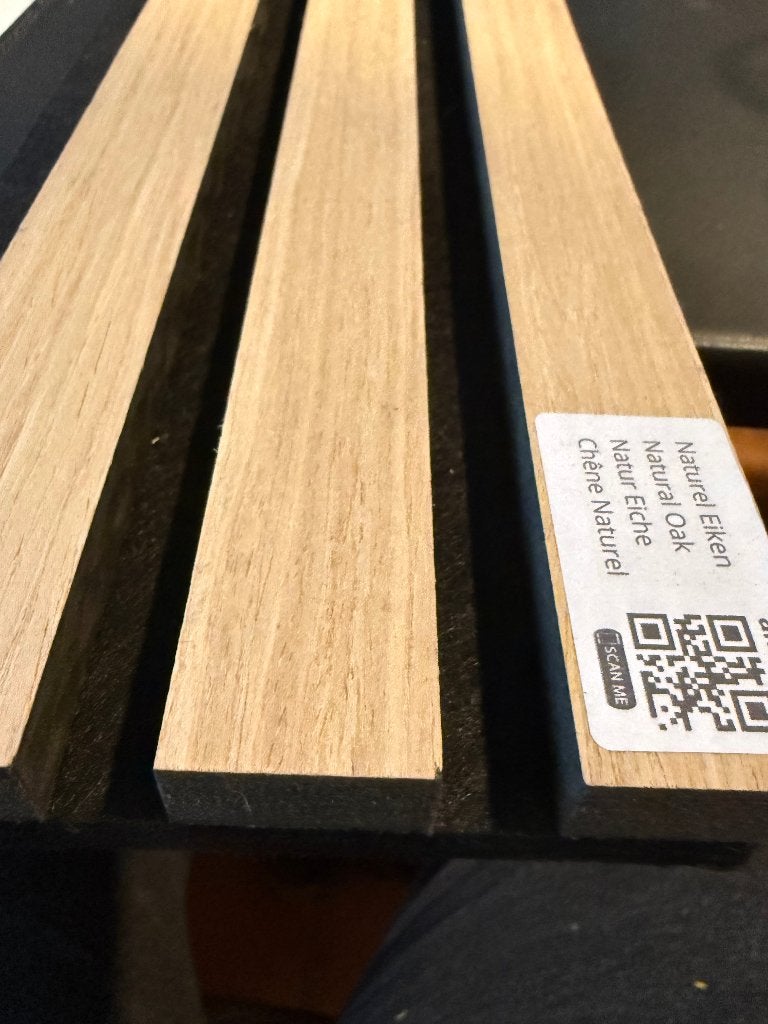 Panneau acoustique chêne clair  4pc 60x280, Enlèvement, Comme neuf, 20 à 50 mm