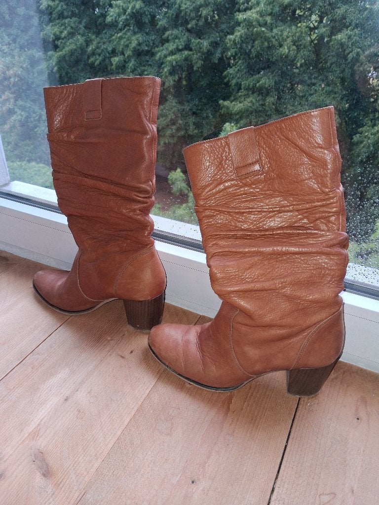 Laarzen, Kleding | Dames, Schoenen, Hoge laarzen, Bruin, Gedragen, Ophalen