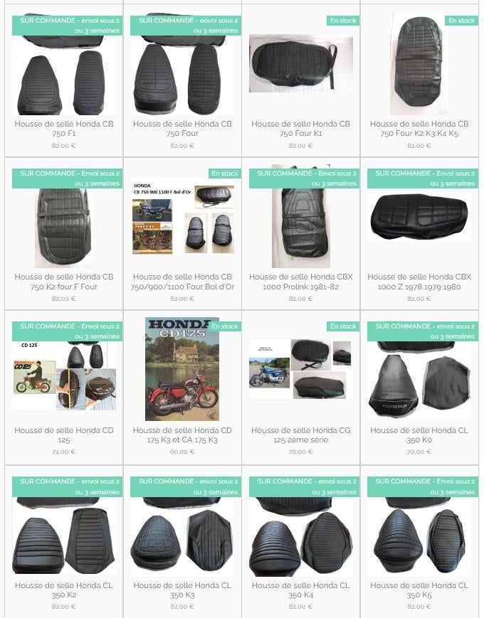 Housse de selle neuve adaptable pour Honda, Motos, Envoi, Neuf