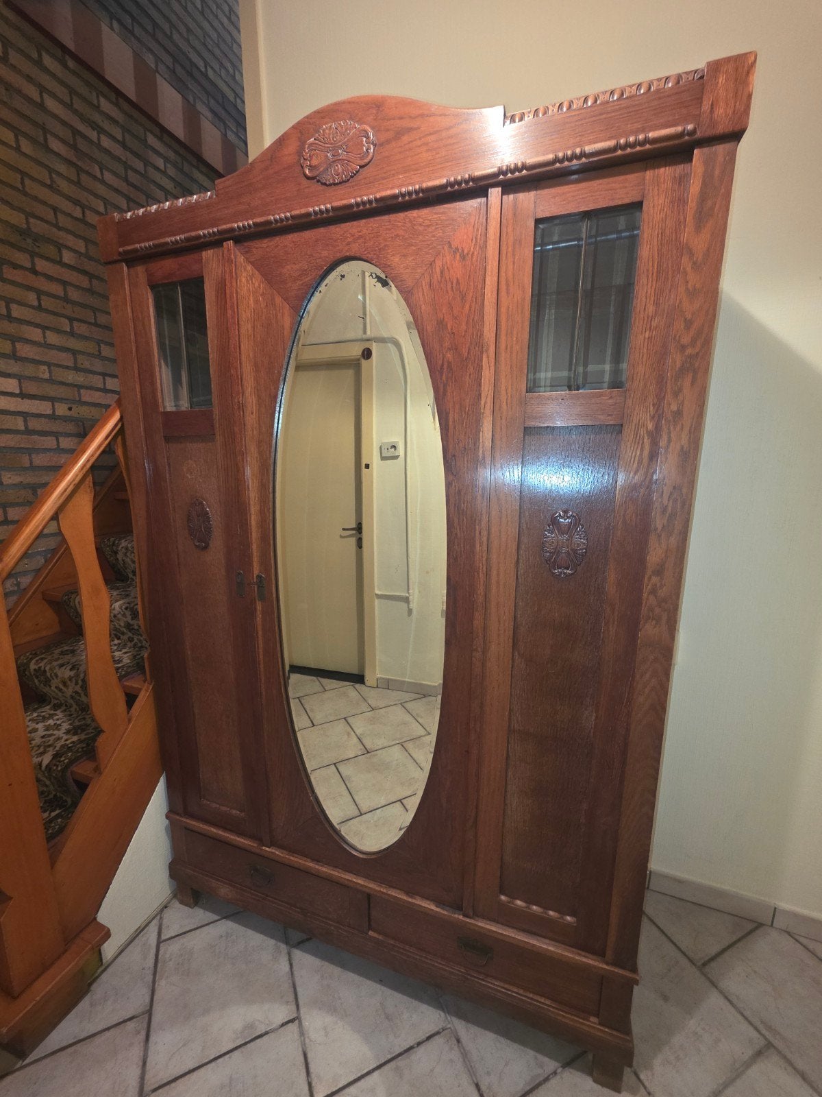 Hangkast met kledingroede en schuiven, Ophalen
