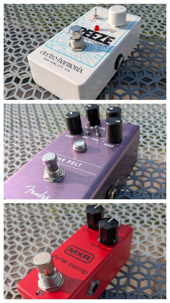 Ehx freeze, Mxr Dyna comp mini, Fender The Pelt Fuzz, Musique & Instruments, Enlèvement ou Envoi