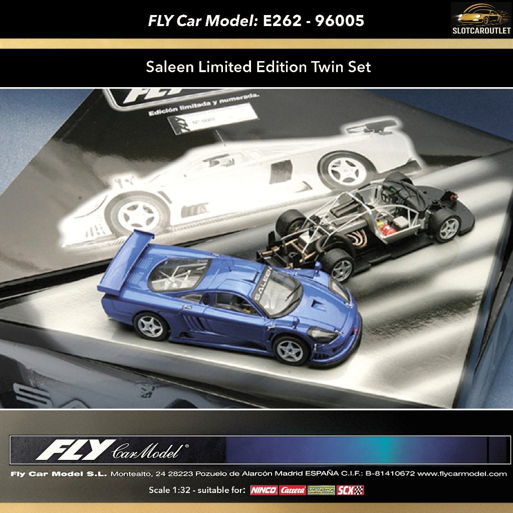 96005 - E262 - Fly Saleen Limited Edition Twin Set‼️, Kinderen en Baby's, Speelgoed | Racebanen, Nieuw, Elektrisch, Ophalen of Verzenden