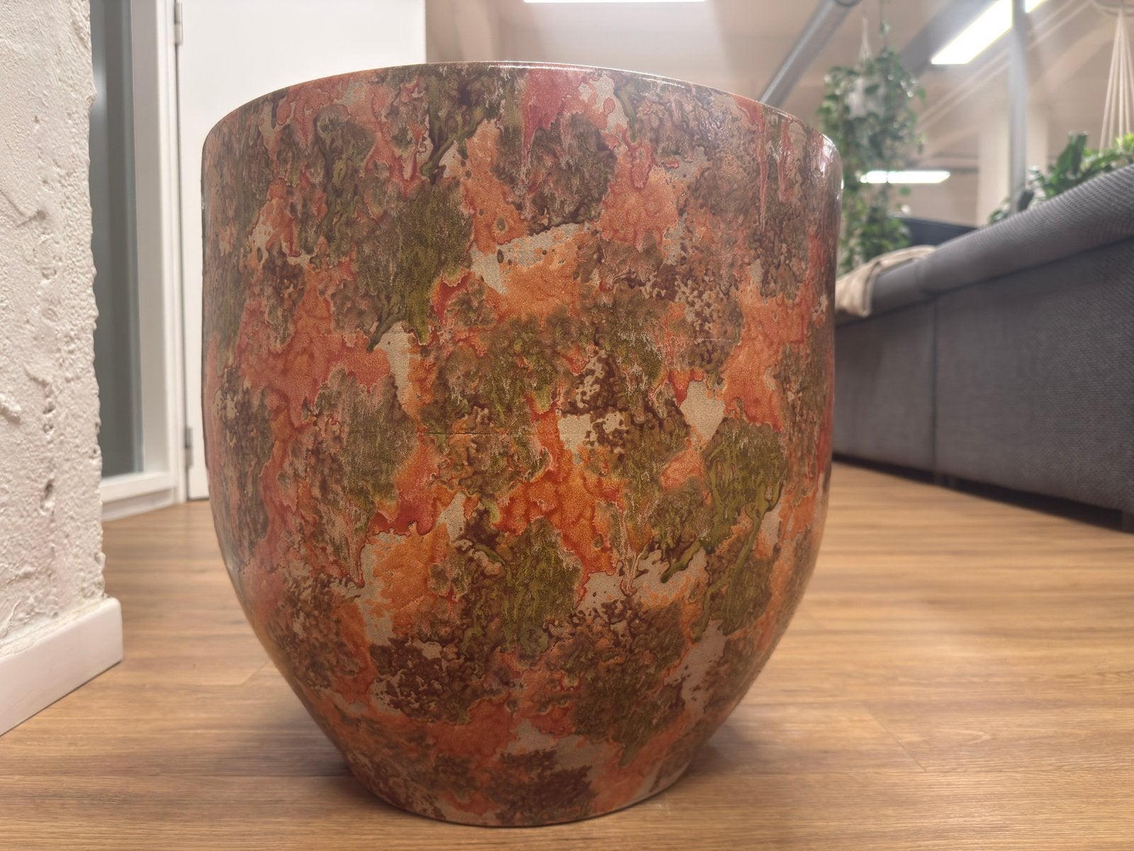 Grote decoratieve bloempot / plantenpot – 45 cm x 47 cm, Neuf, 40 cm ou plus, 40 à 70 cm, Enlèvement