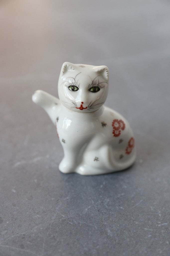 Vintage handgeschilderd theepotje "Lucky Cat", Ophalen of Verzenden