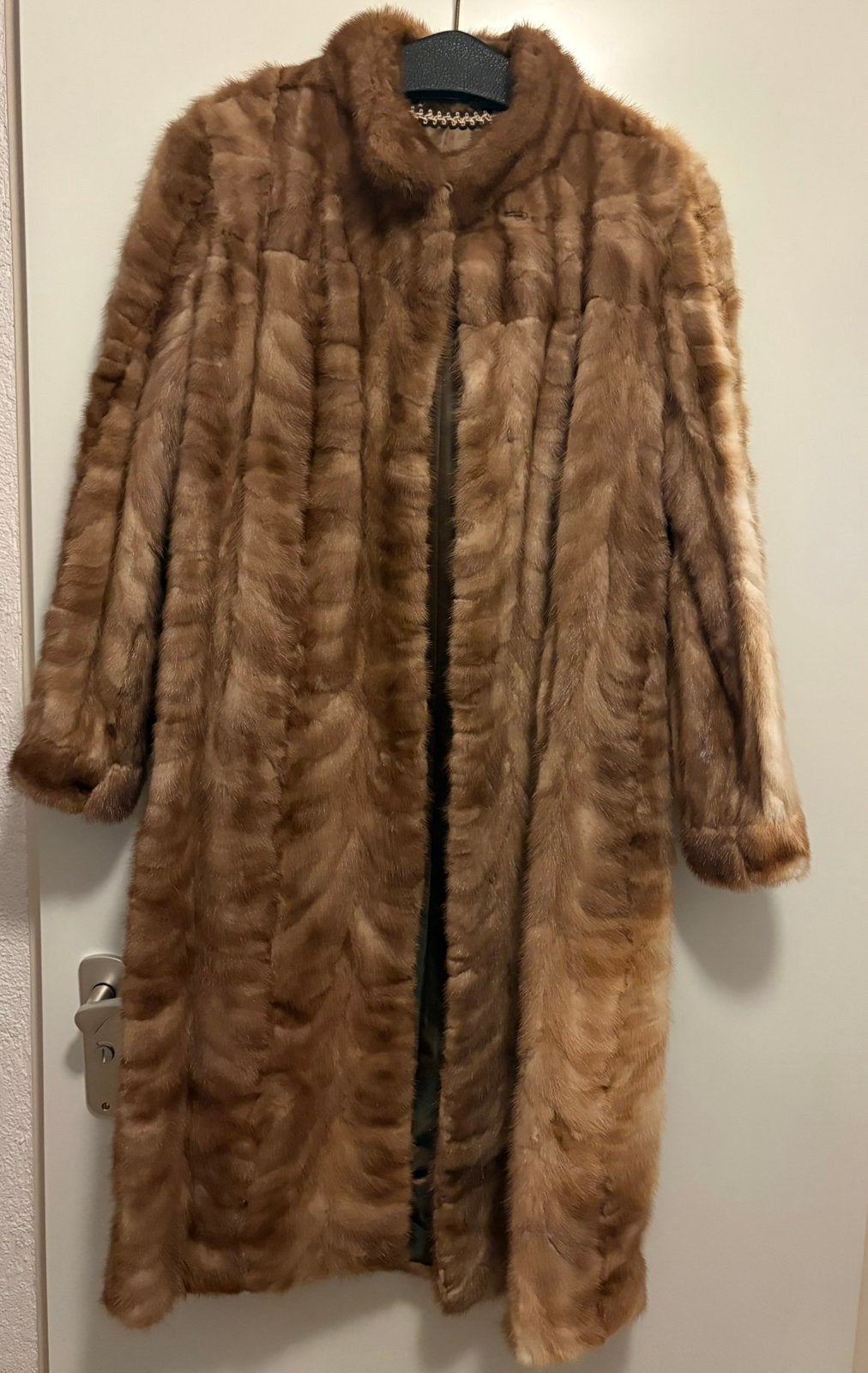 Magnifique manteau long en fourrure de vison véritable, Enlèvement ou Envoi, Comme neuf, Taille 38/40 (M), Brun