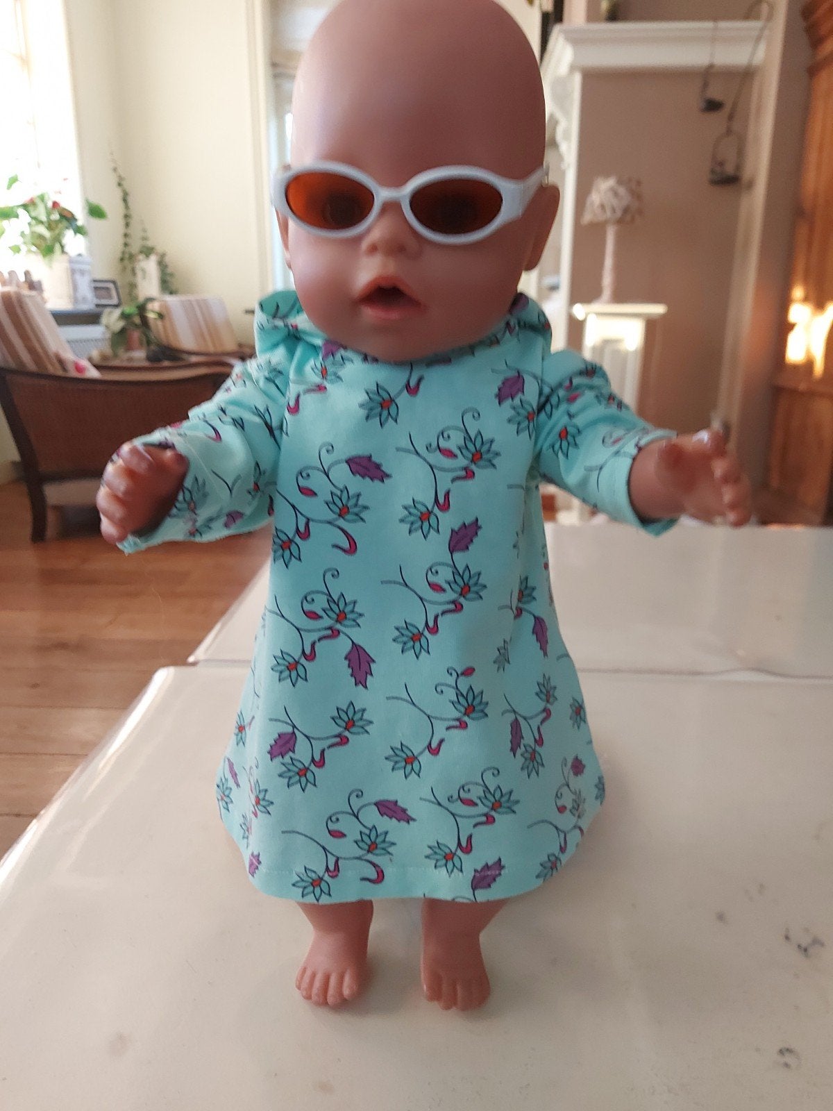 hoodyjurk bril baby born pop 43cm nieuw, Ophalen of Verzenden, Nieuw, Babypop