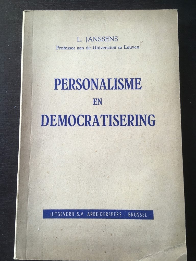 L. Janssens - personalisme en democratisering, Boeken, Ophalen of Verzenden