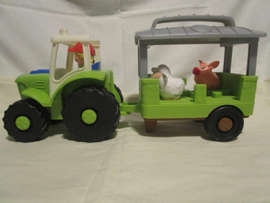 Fisher Price Little People: tractor en aanhangwagen, Ophalen of Verzenden, Gebruikt, Auto of Voertuig, Met geluid