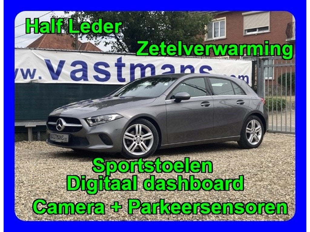 Mercedes-Benz A 160 Benzine Sportstoelen / Half Leder / Sty, 5 deurs, Euro 6, Zwart, Bedrijf
