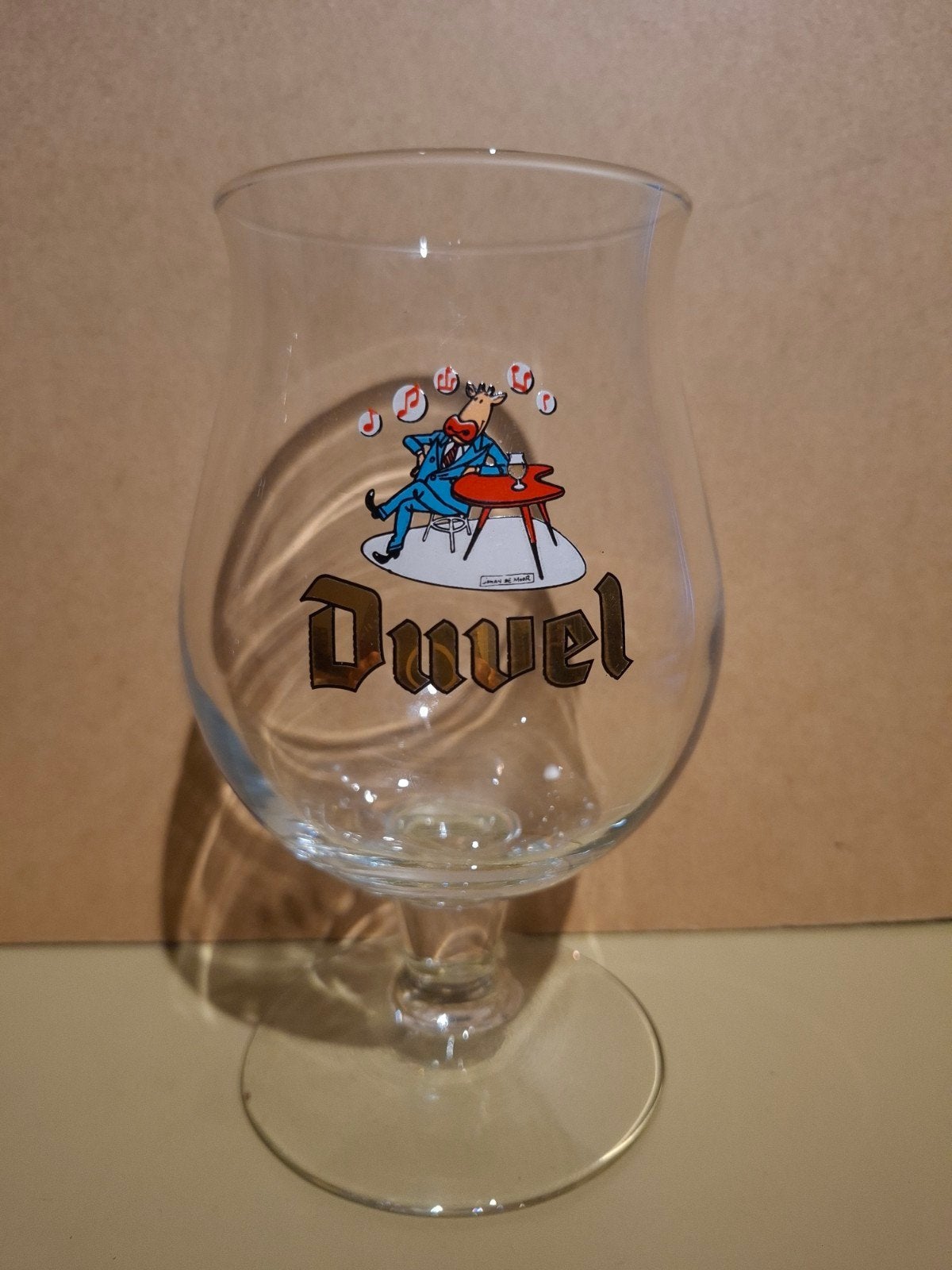 Duvel glas Kobe de koe, Verzamelen, Biermerken, Ophalen of Verzenden, Duvel