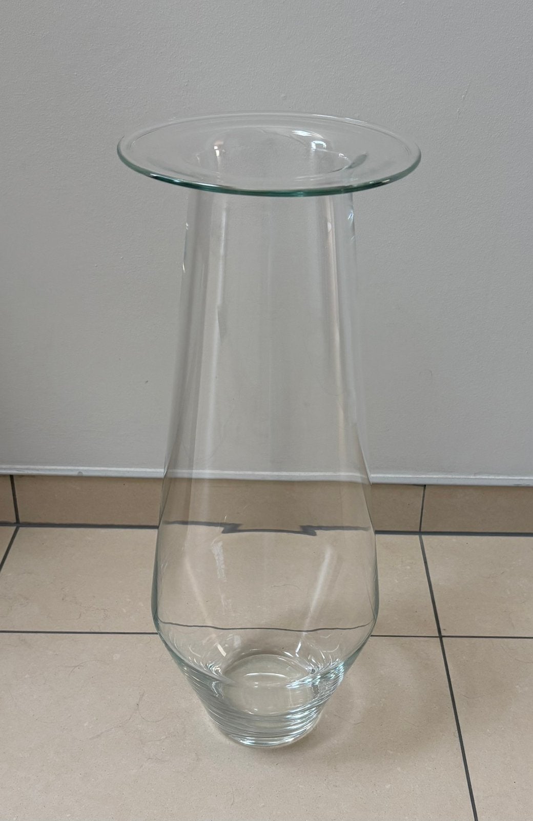 Hoge vaas, Huis en Inrichting, Woonaccessoires | Vazen, Ophalen, Transparant, Geschikt voor droogbloemen, 55 cm