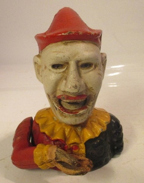 clown de tirelire mécanique vintage en fonte, Envoi