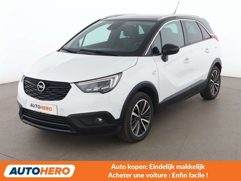 Opel Crossland X 1.2 Turbo Ultimate (bj 2019, automaat), Gebruikt, 1199 cc, Wit, 5 zetels