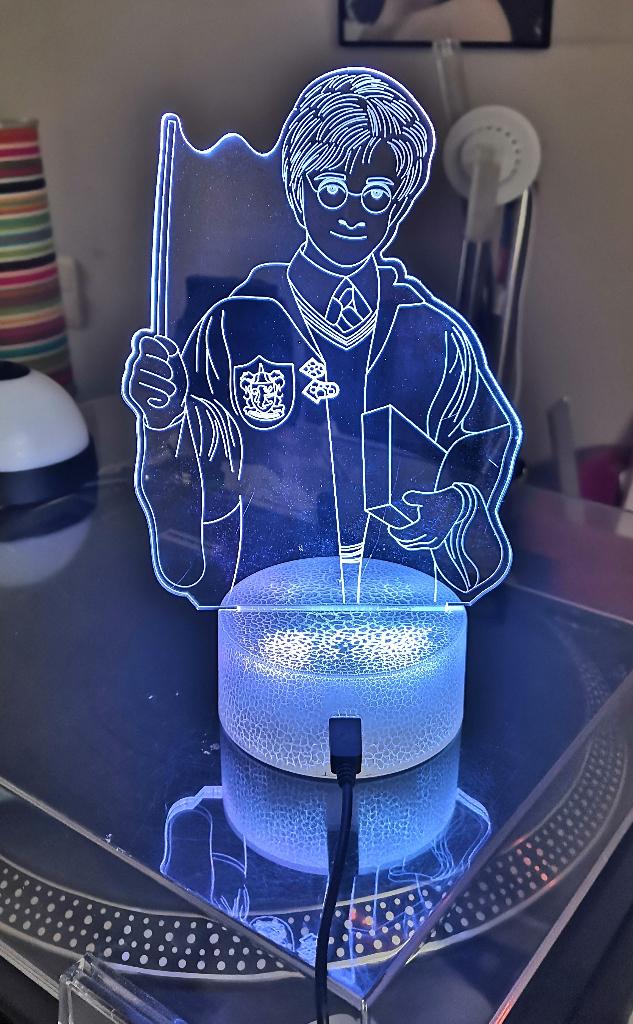 3 D lamp Illusion van Harry Potter / 7 kleuren met afstands, Ophalen of Verzenden, Nieuw, Lamp