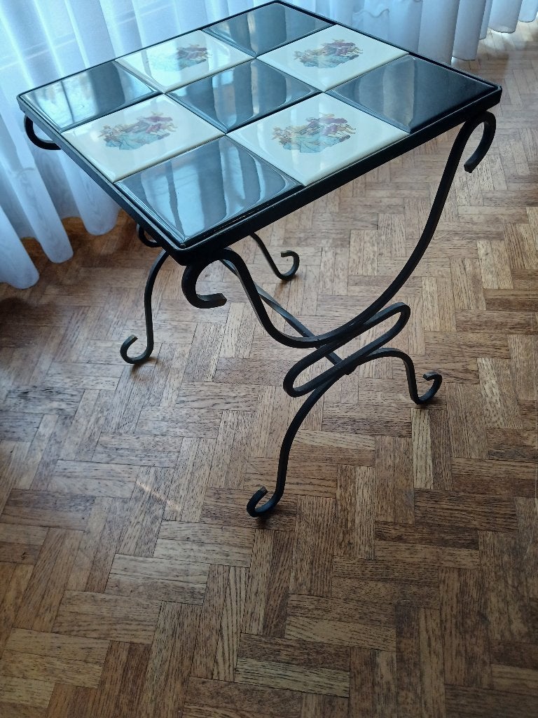 Bijzettafel met tegeltjes, Ophalen of Verzenden, Gebruikt