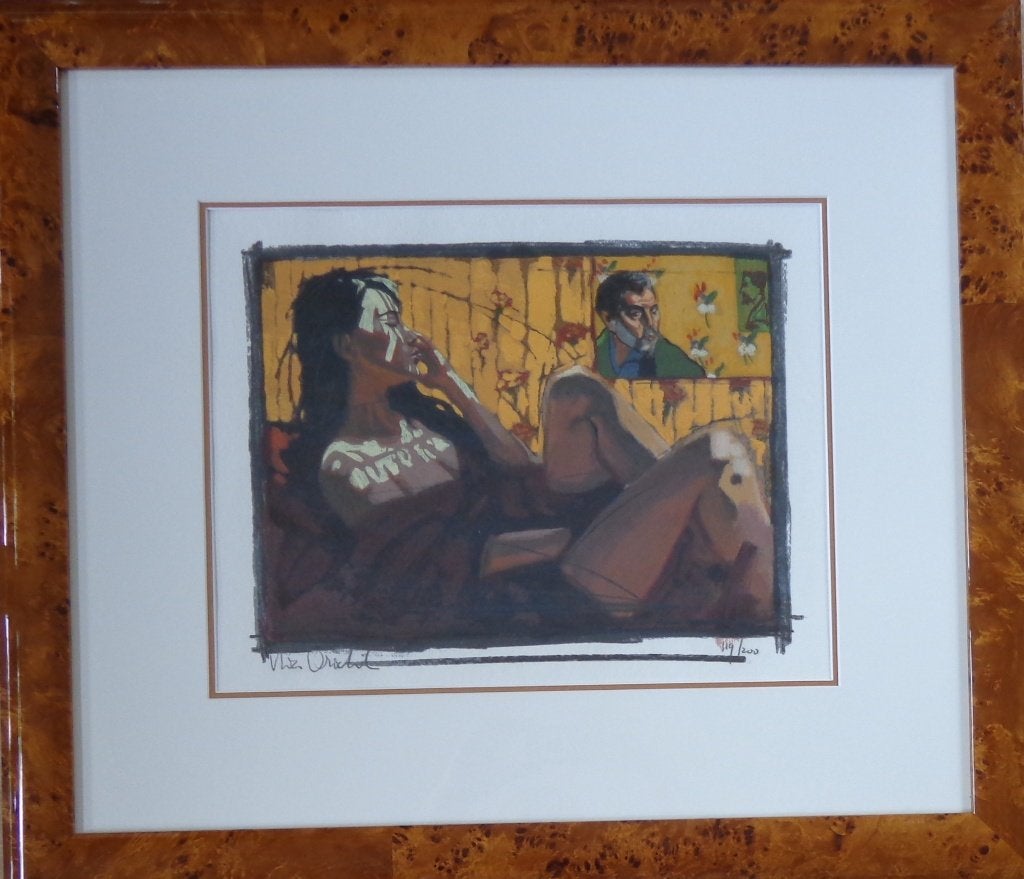 NICO VRIELINK / GAUGIN / KLEURLITHO / 66x76cm / KADER / SIG, Signé, Enlèvement