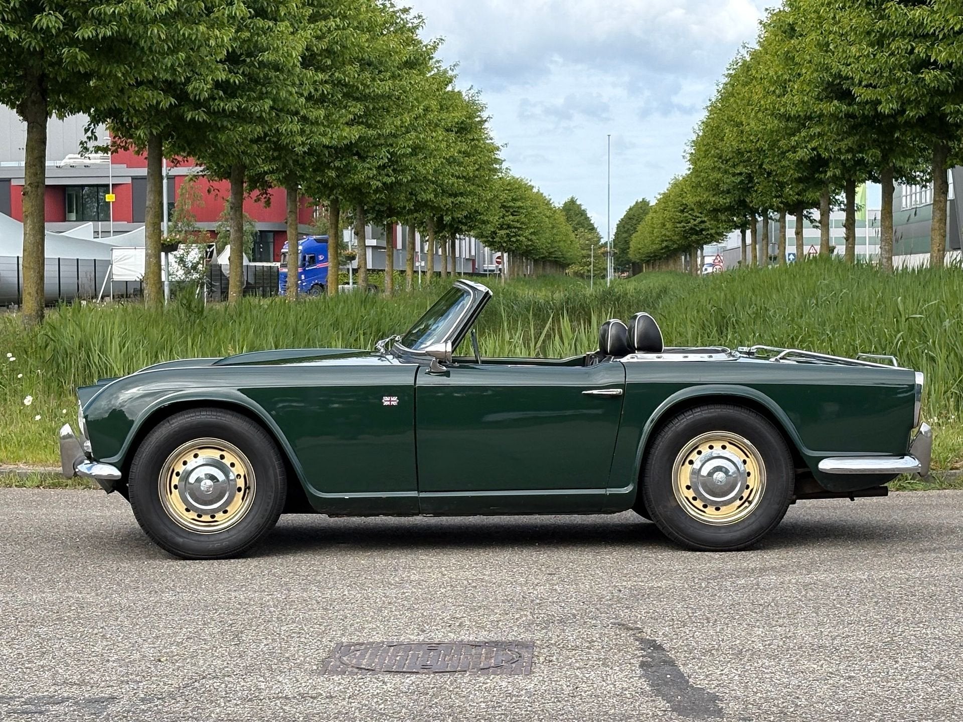 Triumph TR4, Auto's, Zwart, Cabriolet, Bedrijf, Handgeschakeld