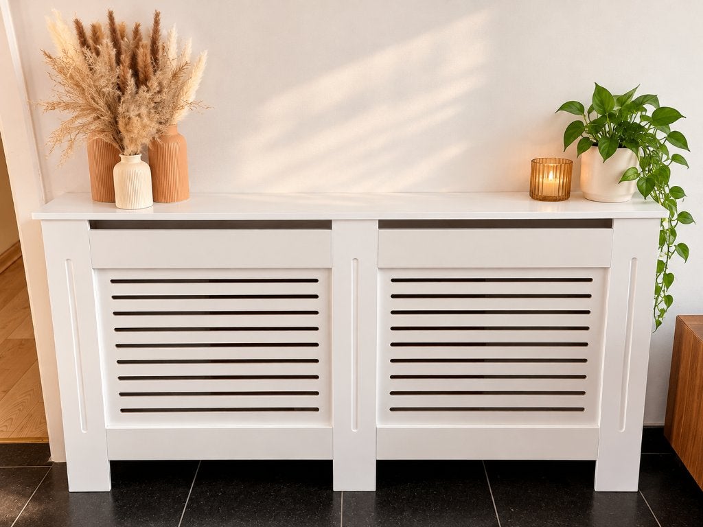 Radiator Cover Wit 1521992.2cm Radiator Cover MDF, Doe-het-zelf en Bouw, Verwarming en Radiatoren, Ophalen, Overige typen, 150 cm of meer