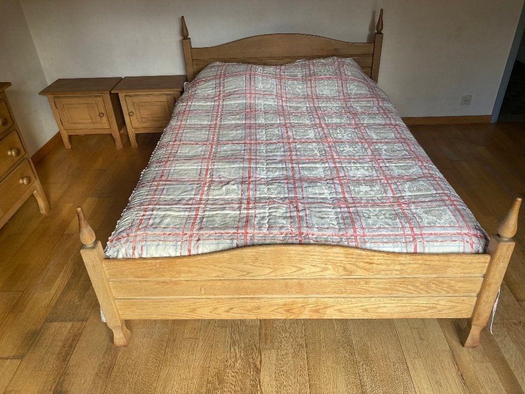 Houten slaapkamer, Enlèvement, Utilisé, Queen size, Hout