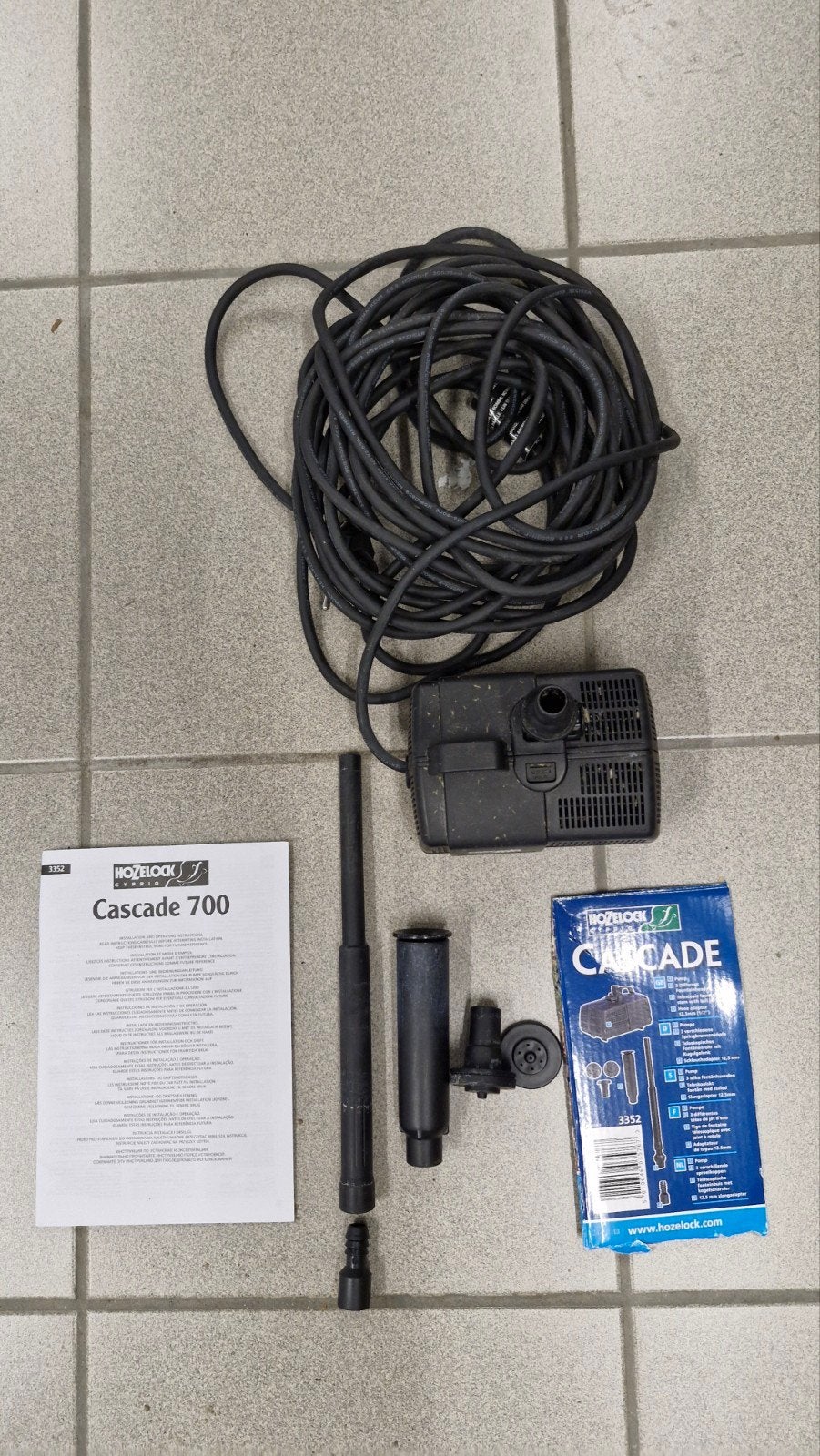 vijverpomp met accessoires, Ophalen, Gebruikt, Elektrisch, Bronpomp