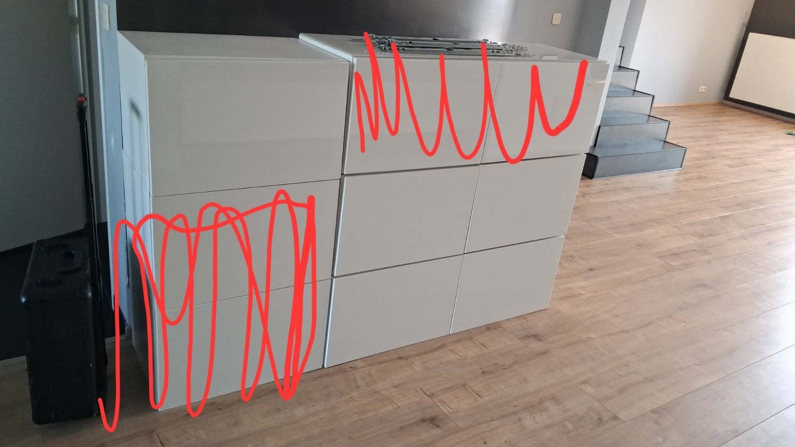 Meuble TV et armoires de rangement IKEA BESTÅ — Blanc, Maison & Meubles, Enlèvement, Utilisé