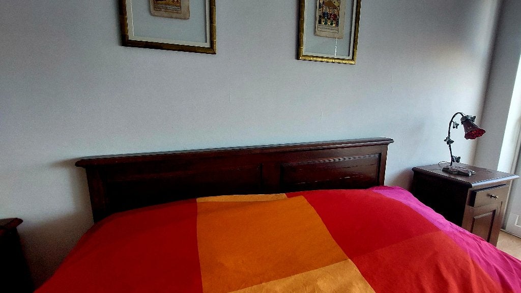 Cadre de lit et tables de chevet en bois massif, Maison & Meubles, Chambre à coucher | Lits, Utilisé, Deux personnes, Autres dimensions