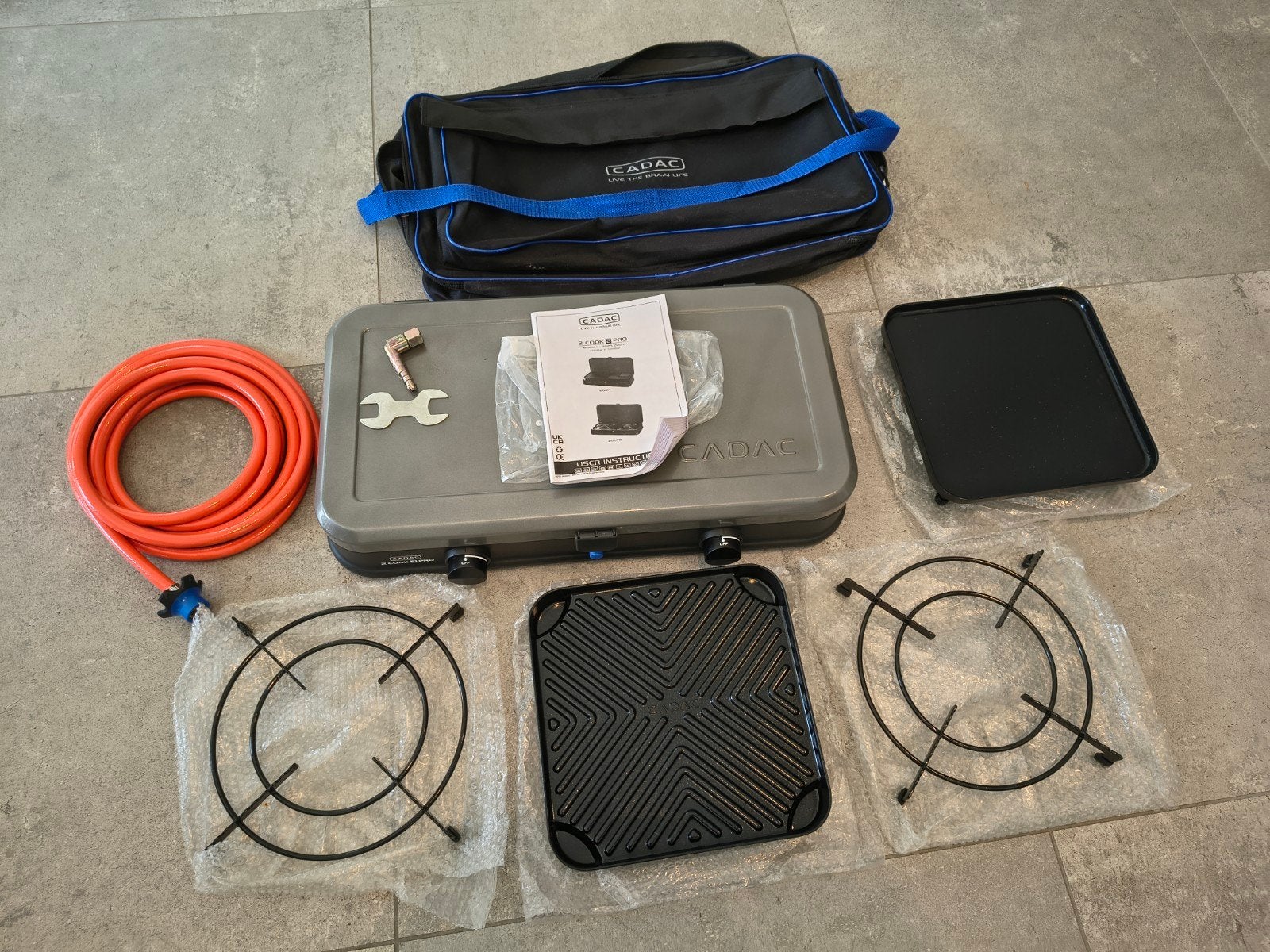 Lichtgewicht kooktoestel + kabel - nieuwstaat Cadac 2 Pro, Caravanes & Camping, Enlèvement
